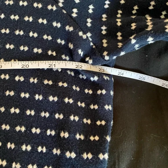 Madewell Navy and White Patterned Sweatshirt - Picture 6 of 8